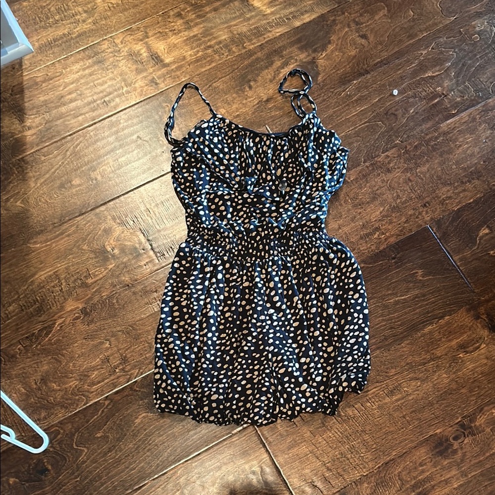 Forever 21 Black and White Polka Dot Romper